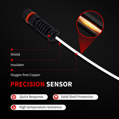 HiSport Disc Brake Pad Wear Sensors - Compatible with Mercedes R107 W116 W123 W124 W126 R129 W202 - Replace 1405401217 A1405401217