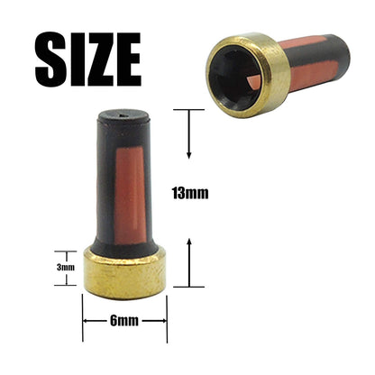 HiSport Fuel Injector Seal Kits Filter Baskets Universal Repair Set CF105B 6mm x 3mm x12mm [50 Set]