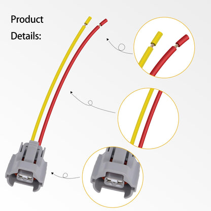 HiSport S2330 Fuel Injector Connector Compatible with Audi Chevrolet Chrysler Dodge Ford Geo GMC Honda Hummer Hyundai Infiniti Kia Lexus Mazda Mercury Mini Mitsubishi Nissan Porsche Toyota Volkswagen