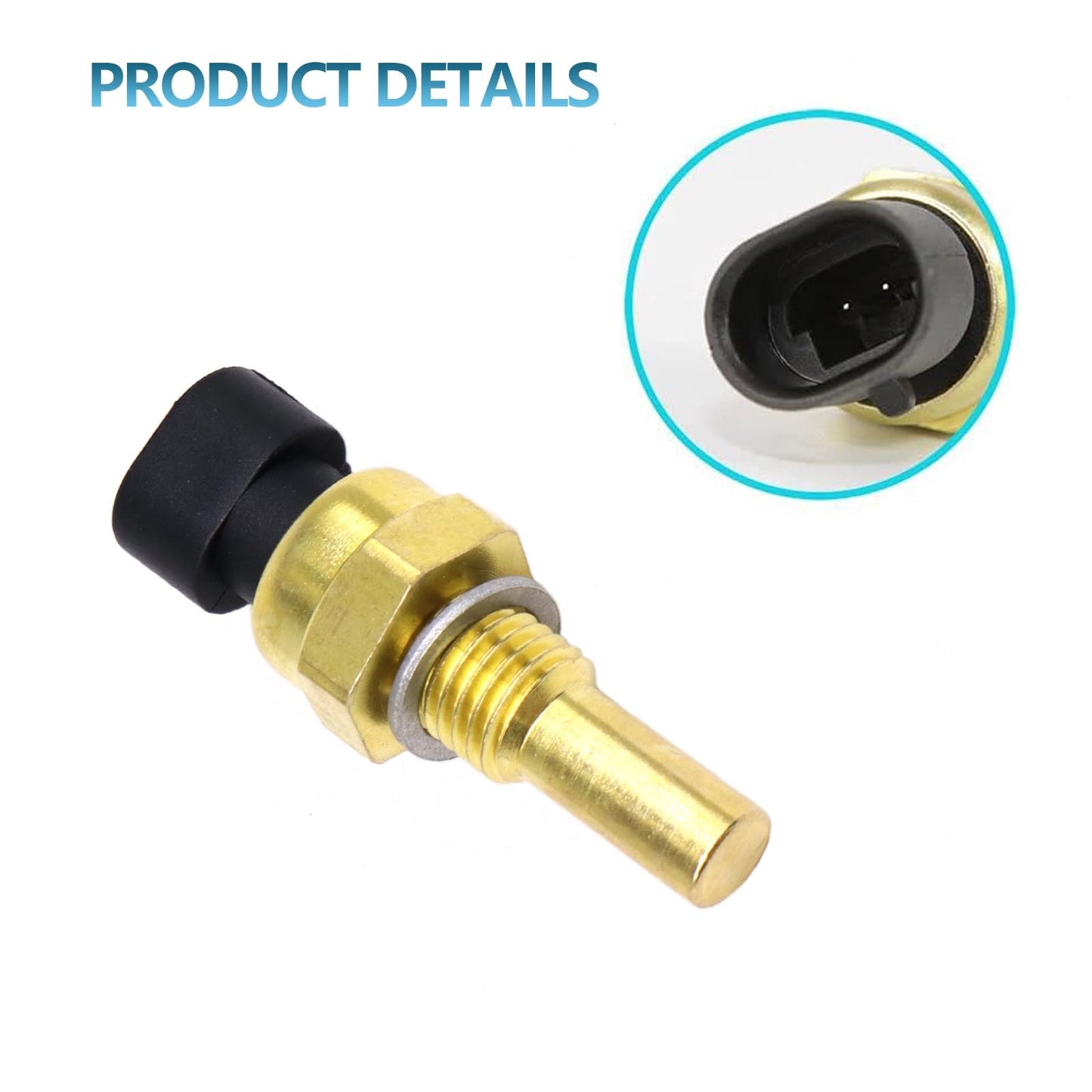 HiSport 12191170 Coolant Temperature Sensor - Compatible with Chevy Cavalier Cobalt Equinox Express Silverado 1500 2500 HD 3500 GMC Sierra Pontiac G5 Saturn - Replace 60811520 12608814