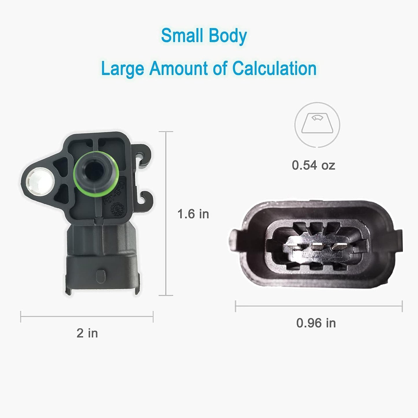 HiSport 12644228 Manifold Pressure (MAP) Sensor Compatible with Buick Allure, Cadillac CTS, Chevrolet Chevy Express 1500 2500 3500 4500 Avalanche, GMC Canyon, Hummer H2, Isuzu Ascender, Saab 9-7X