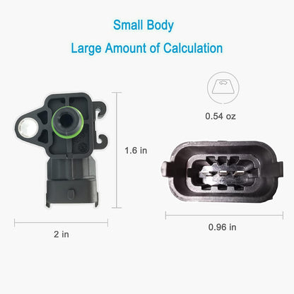 HiSport 12644228 Manifold Pressure (MAP) Sensor Compatible with Buick Allure, Cadillac CTS, Chevrolet Chevy Express 1500 2500 3500 4500 Avalanche, GMC Canyon, Hummer H2, Isuzu Ascender, Saab 9-7X