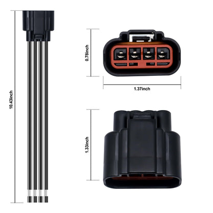 HiSport WPT688 WPT 688 HVAC Blower Motor Resistor Connector Wire Harness Pigtail S1763 14 AWG Compatible with Ford F-150 2009-2014