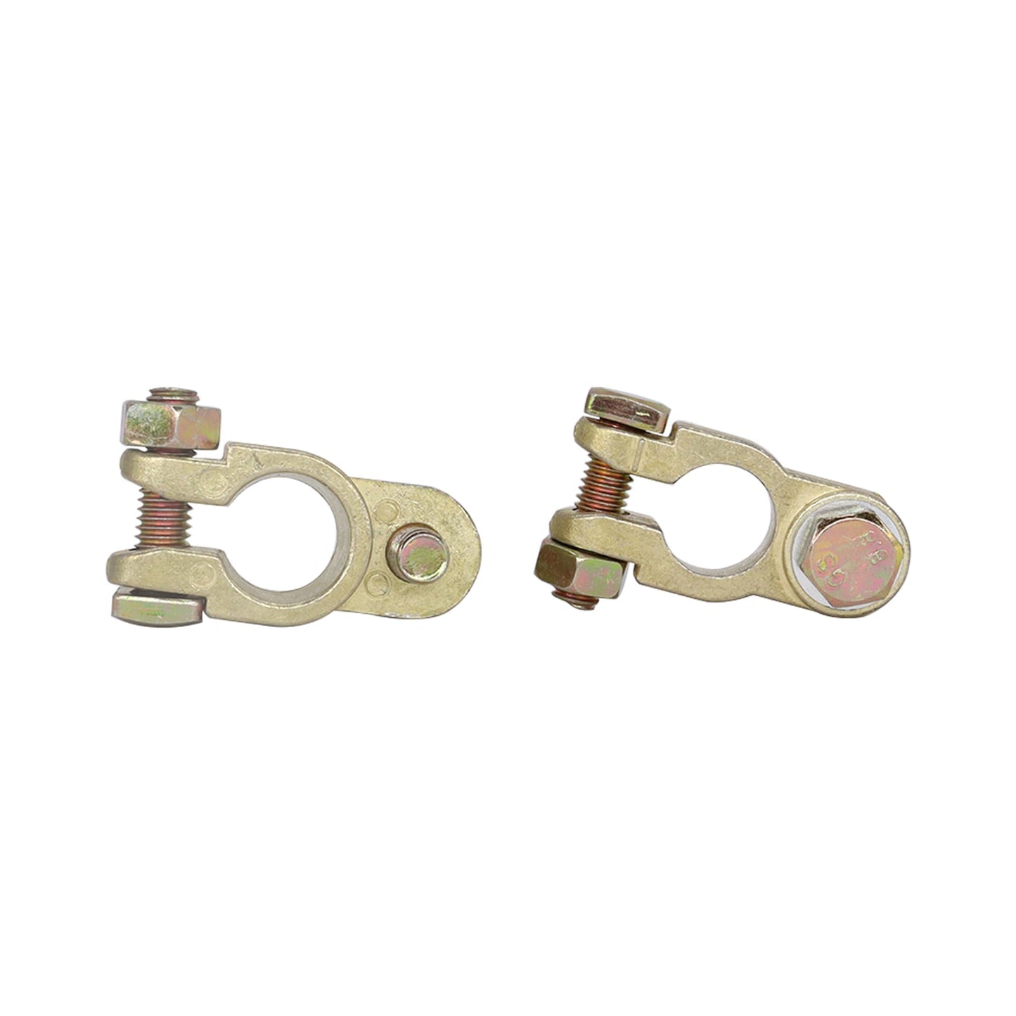 HiSport Brass Battery Terminal Connectors - This Battery Terminal Connector Compatible with Car Truck Van RV Boat (1 Pair)