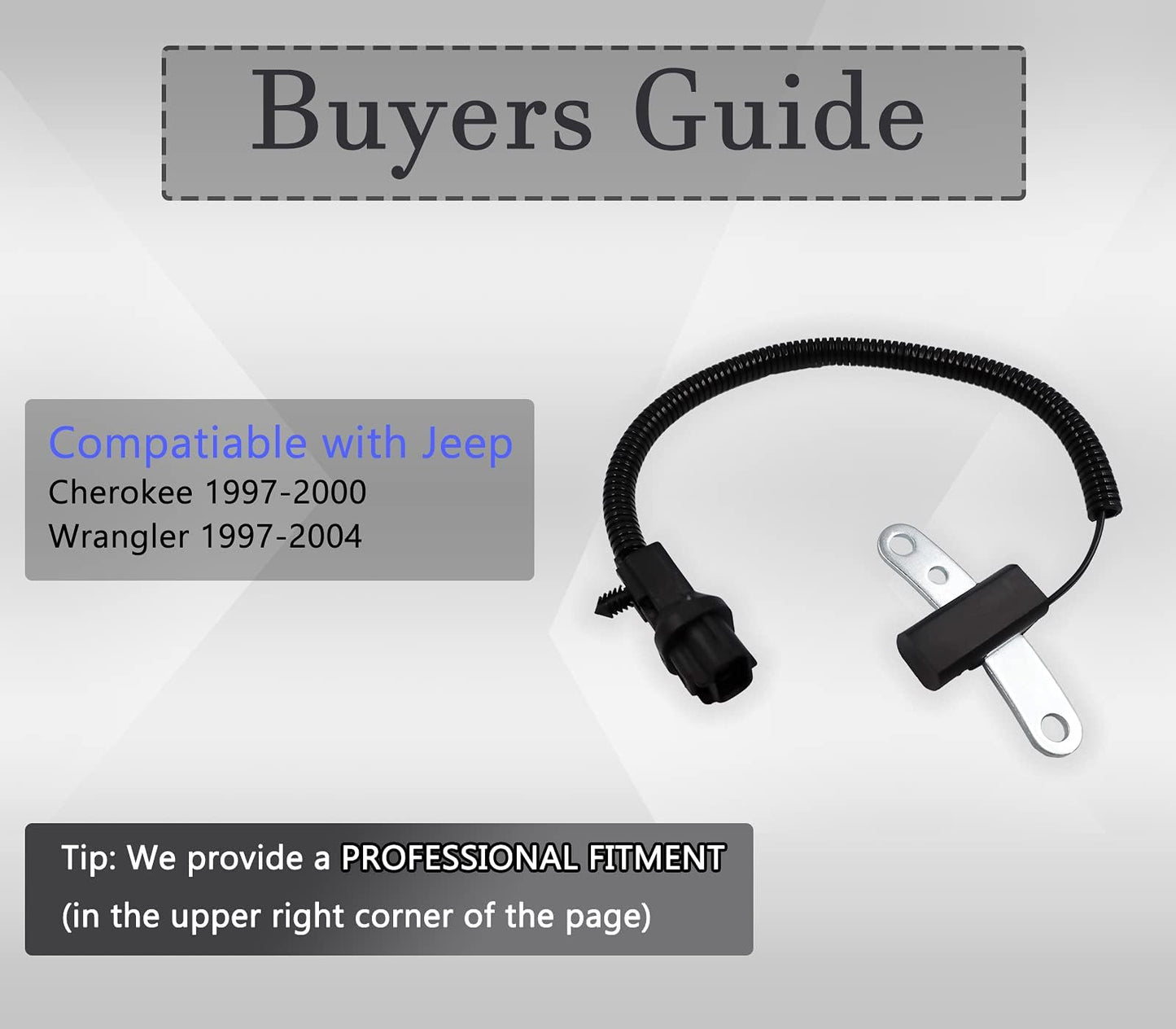 HiSport 56027865AB Crankshaft Position Sensor Compatible with Dodge Dakota 1997-2002, Jeep Cherokee 1996-2000, Jeep Wrangler 1997 1998 1999 2000 2001 2002 2003 2004 Replace 56027866, 56027867