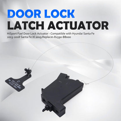 HiSport Fuel Door Lock Actuator - Compatible with Hyundai Santa Fe 2013-2018 Santa Fe XL 2019 Replaces 81590-B8000