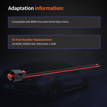 HiSport 19149296 ABS Wheel Speed Sensor Connector Wiring Harnesses Compatible with BMW Chevrolet Infiniti Benz Volvo, 05083213AA 5083213AA S-1686