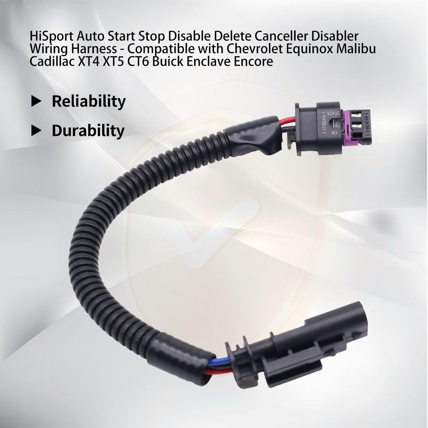 HiSport Auto Start Stop Disable Delete Canceller Disabler Wiring Harness - Compatible with Chevrolet Equinox Malibu Cadillac XT4 XT5 CT6 Buick Enclave Encore