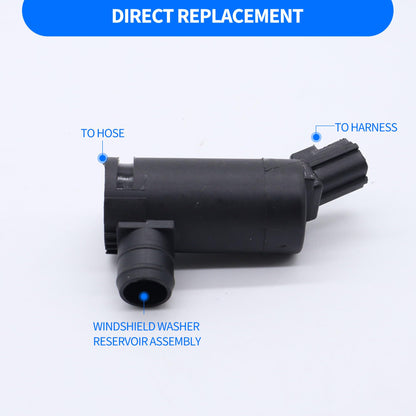 HiSport 7R33-17664-DA Windshield Washer Pump - Compatible with Ford F100 E350 E450 F650 F750 Ranger Mustang Focus Sable Windstar Taurus Freestar Escape 1997-2017