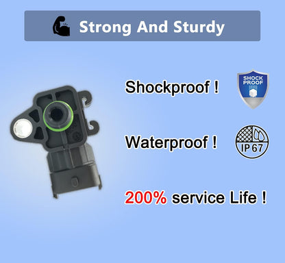 HiSport 12644228 Manifold Pressure (MAP) Sensor Compatible with Buick Allure, Cadillac CTS, Chevrolet Chevy Express 1500 2500 3500 4500 Avalanche, GMC Canyon, Hummer H2, Isuzu Ascender, Saab 9-7X