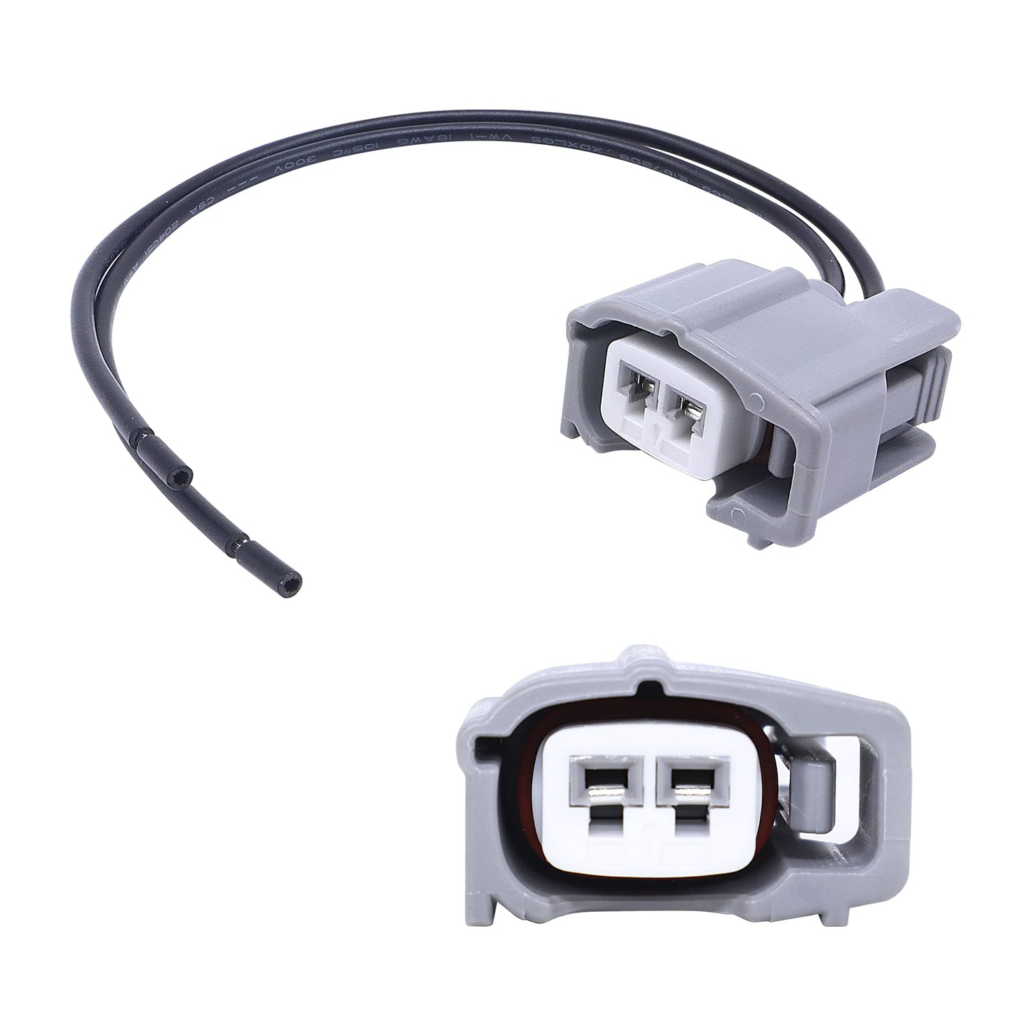 HiSport Fuel Injector Connectors 23250-22020 23250-22070 Socket Plugs with Pigtail Harness Wires EV1, EV6, EV14, Compatible with Toyota