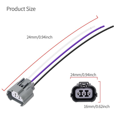 HiSport 645-916 Speed Sensor Connector Compatible with Honda Accord 1992-1997, Civic 1992-1995, Del Sol 1993-1997, Odyssey 1995-1998, Prelude 1993-2001, Acura CL 1997, NSX 1993-2000, TL 1999 2000