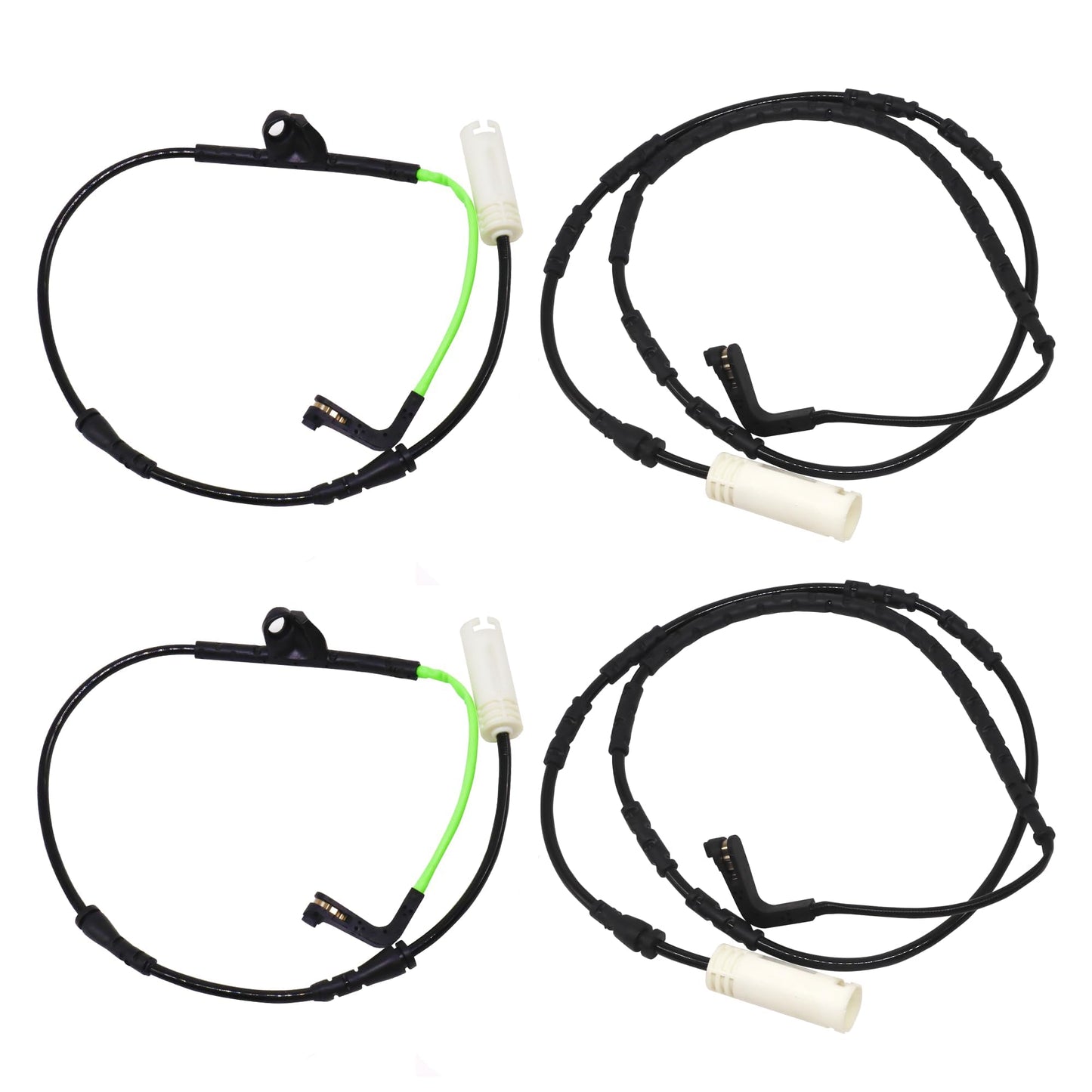 HiSport Front and Rear Brake Pad Wear Sensor 34356789440 + 34356789445 Compatible with BMW E81 E87 E82 E88 E90 E91 E92 E93 (2 Sets/4 PCS)