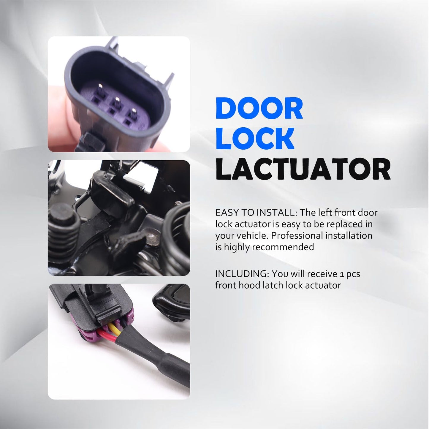 HiSport Front Hood Latch Lock Actuator - Compatible with Chevrolet Malibu 2016-2018 Replaces 84160734 23264513