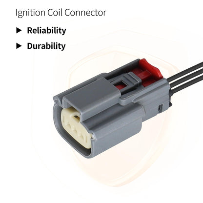 HiSport Ignition Coil Harness Connector WPT1284 Compatible with Ford F-150 2011-2014,Replacement for Ford Explorer F-150 Flex Lincoln MKT Navigator 3.5 V6 Engine Repalce CU2Z-14S411-AFA 2PCS