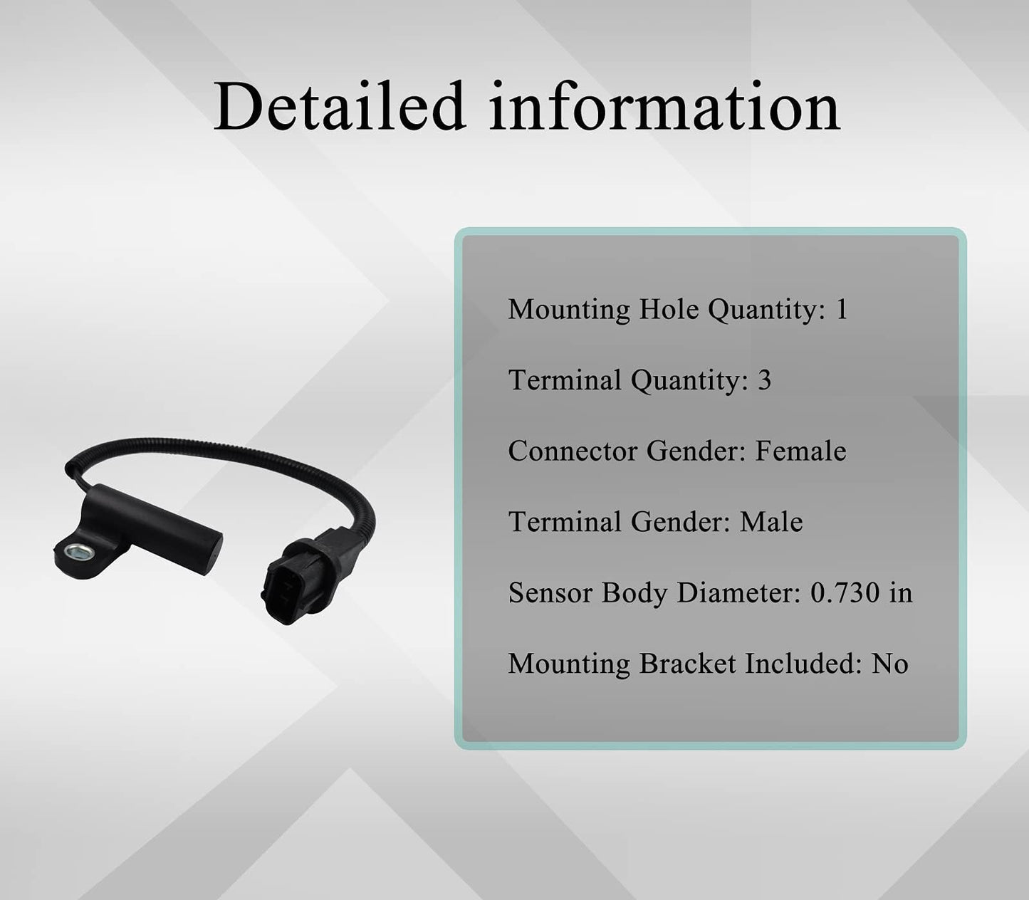 HiSport 56027869AC Crankshaft Position Sensor Compatible with Jeep Grand Cherokee 1997 1998 1999 2000 2001 2002 2003 2004, Jeep Wrangler 1997-2002 Replace 4897321AA, 4897321AB, 56027868AC