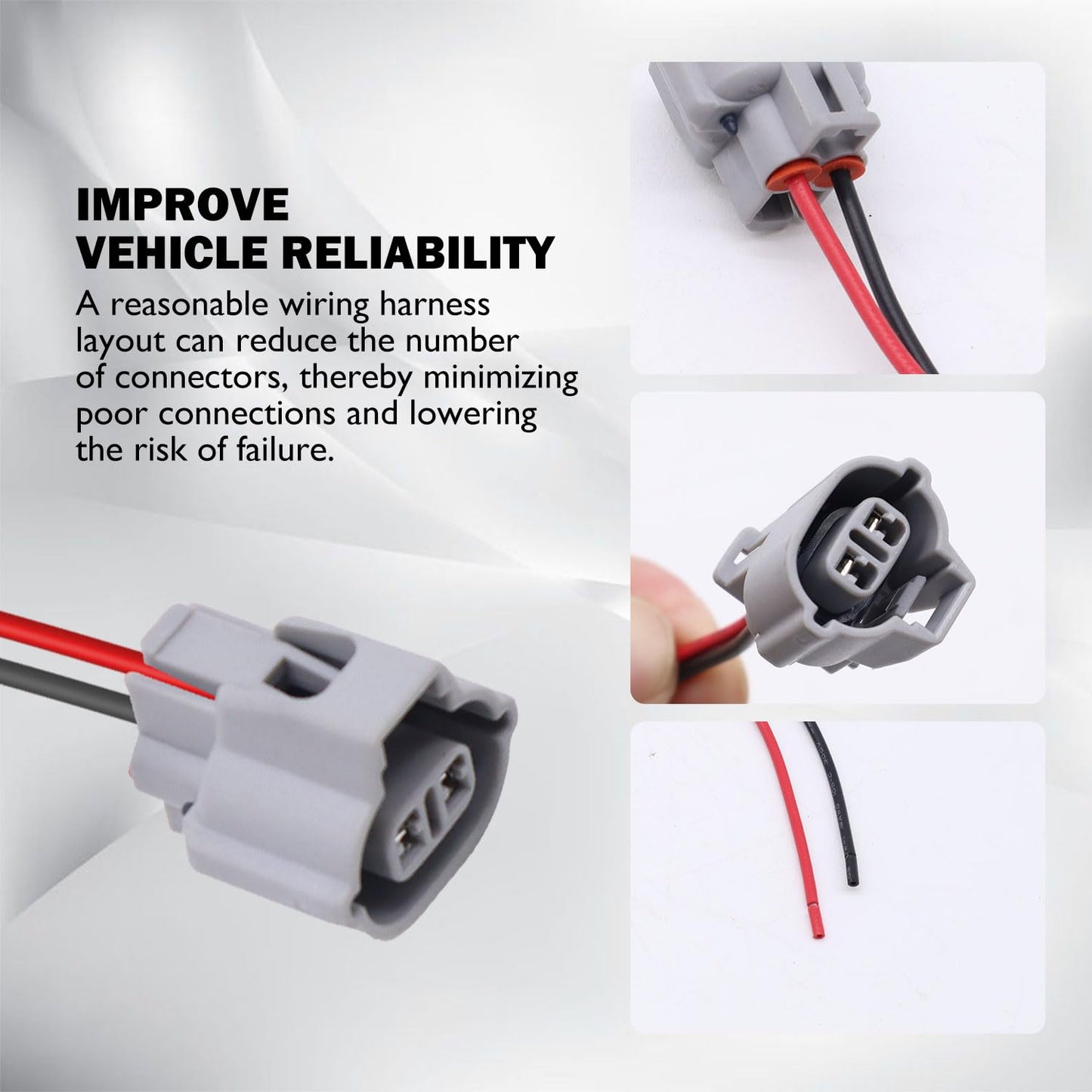 HiSport Variable Valve Timing(VVT) Solenoid Connector Wiring Harness - Compatible with Chevrolet Equinox Malibu Hyundai Equus Genesis Kia Borrego Forte Toyota 4Runner Avalon Replaces 88988460