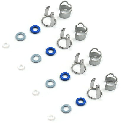 HiSport Fuel Injectors Seals Repair O-Ring Kit 06D998907 Replacement for Audi A3 A4 TT, Compatible with Volkswagen Eos, Golf, GTI, Jetta, Passat, Tiguan (4 Pack)