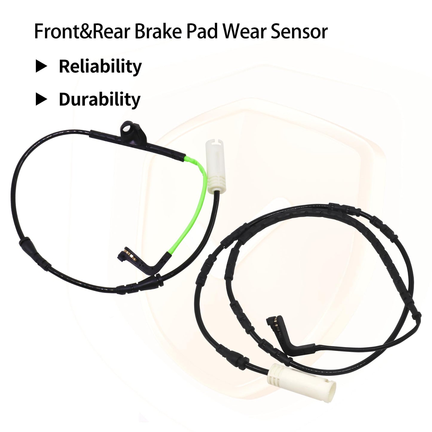 HiSport Front and Rear Brake Pad Wear Sensor 34356789440 + 34356789445 Compatible with BMW E81 E87 E82 E88 E90 E91 E92 E93 (2 Sets/4 PCS)