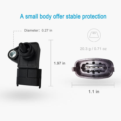 HiSport MAP Sensor Manifold Absolute Pressure Sensor Compatible with Hyundai Elantra Sonata KIA Repalcement for 39300-2B000, 39300-03000, AS417, AS417T