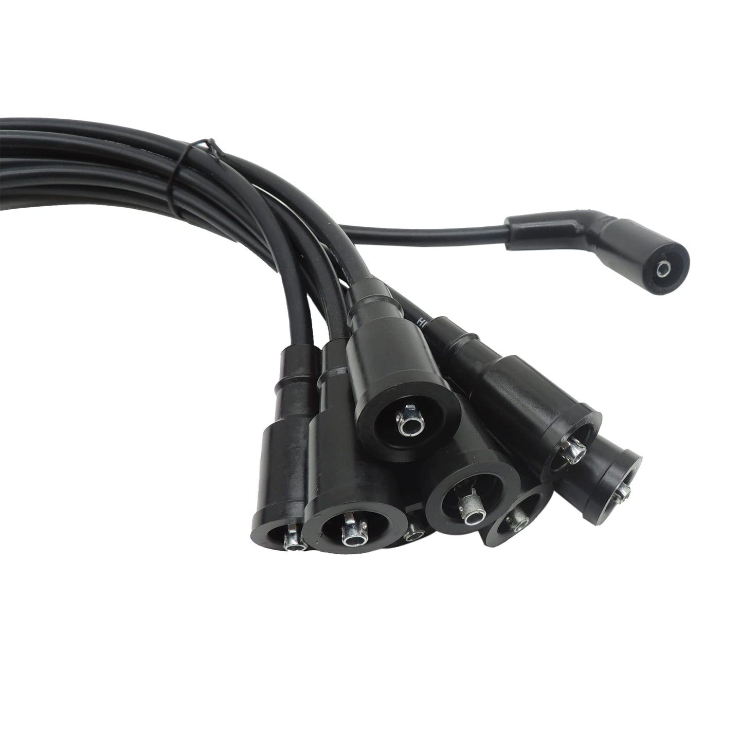 HiSport Spark Plug Wire Set 9718Q 9PCS - Compatible with Chevy GMC C1500 K1500 Silverado Sierra Yukon Tahoe Express Suburban Savana C2500 K3500 Pickup 5.7L 5.0L V8 HI Temp, Replace 88862381 9388D