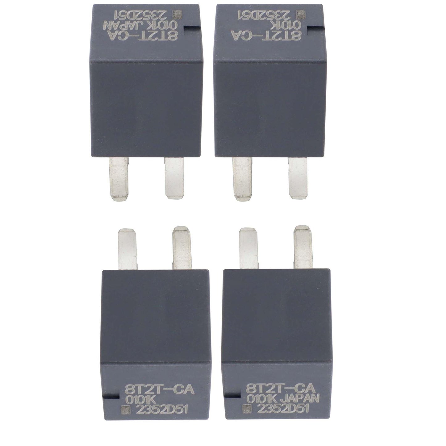 HiSport Relay T2T-CA 8T2T-0101K-CA 12VDC 20A 4PIN Automotive Plug-in Type Relay Compatible with Ford, Lincoln, 4PCS
