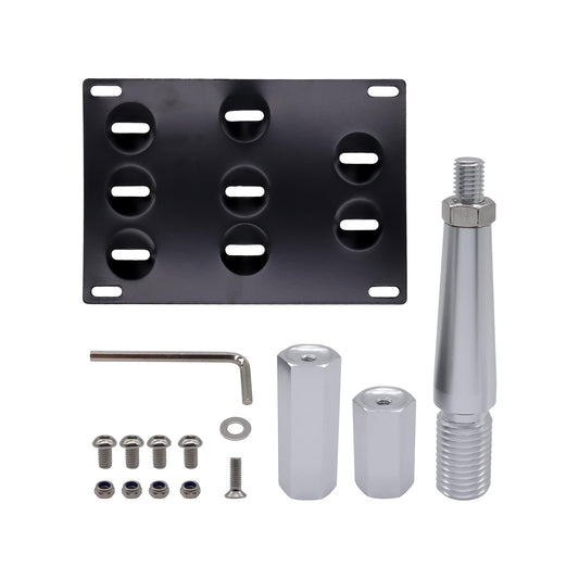 HiSport No Drill Front Bumper Tow Hook License Plate Mounting Bracket Adapter Kit Compatible with Infiniti G35 G37 Q60 2008-2015, Infiniti Q50 2014-up, Nissan GT-R 2007-2018 & Nissan 370Z 2013-2018