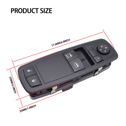 HiSport 68110870AB Power Master Window Switch Driver Side - Compatible with 2012-2015 Ram C/V 2012-2015 Grand Caravan 2012-2015 Chrysle Town Country 2 Door - 8+8 PINS Replace 68298870AA
