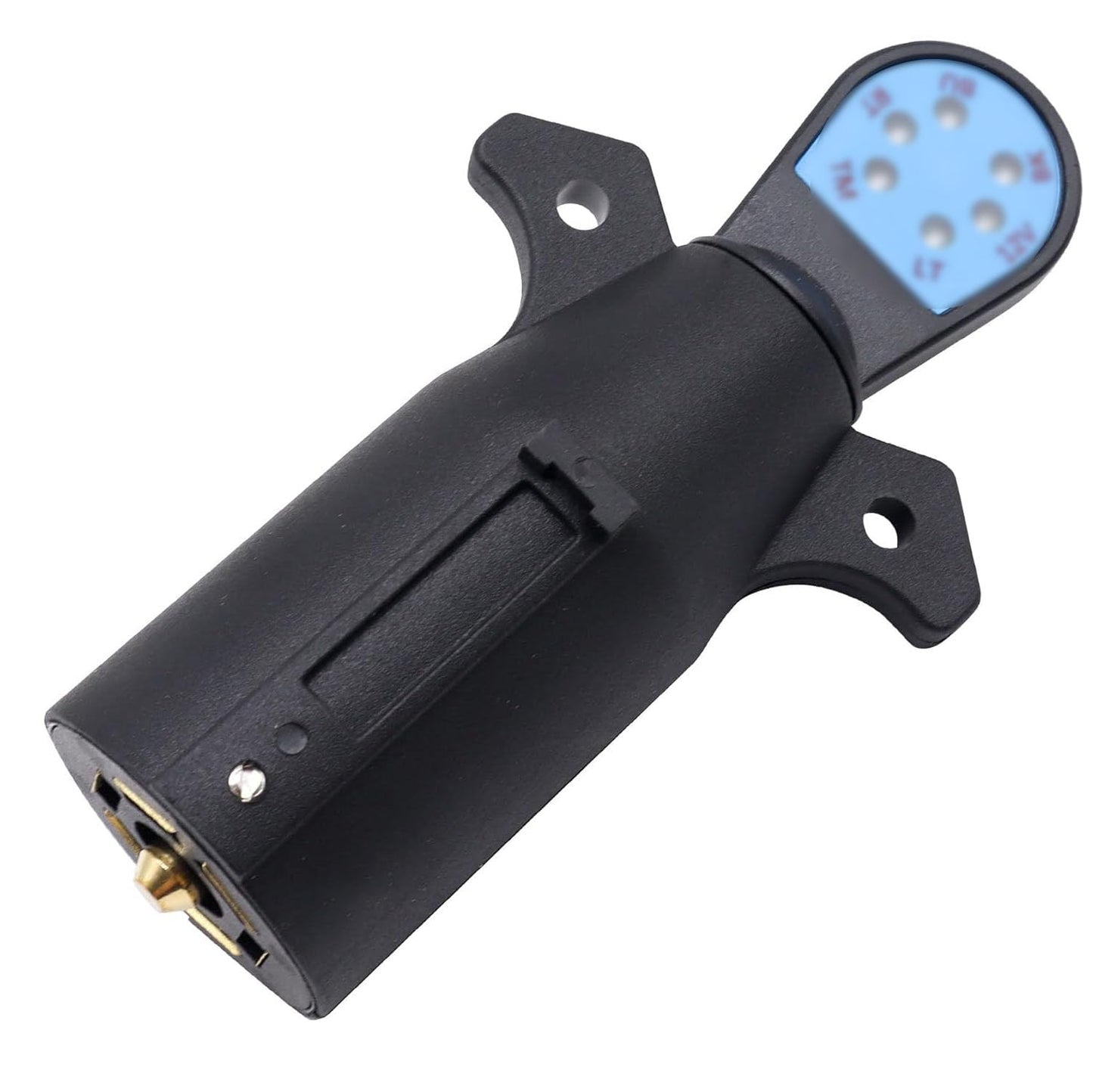 HiSport 7-Way Trailer Plug Tester, 7-pin Trailer Light Connector Wiring Tester Compatible with Truck, Trailer, RV, Plug & Play
