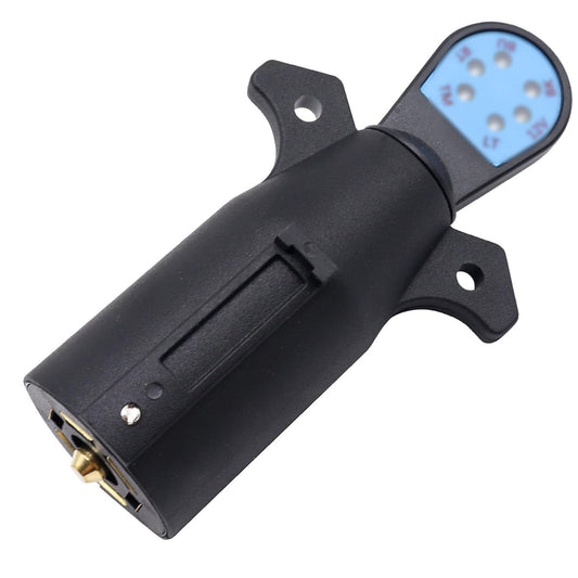 HiSport 7-Way Trailer Plug Tester, 7-pin Trailer Light Connector Wiring Tester Compatible with Truck, Trailer, RV, Plug & Play