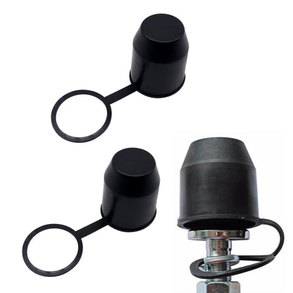 HiSport 2-Pack Universal Trailer Hitch Ball Cover with Hook - 2" Towing Ball Protector Cap for RV, Truck, Boat, and Caravan - Weather-Resistant Drawbar Cover with Tether