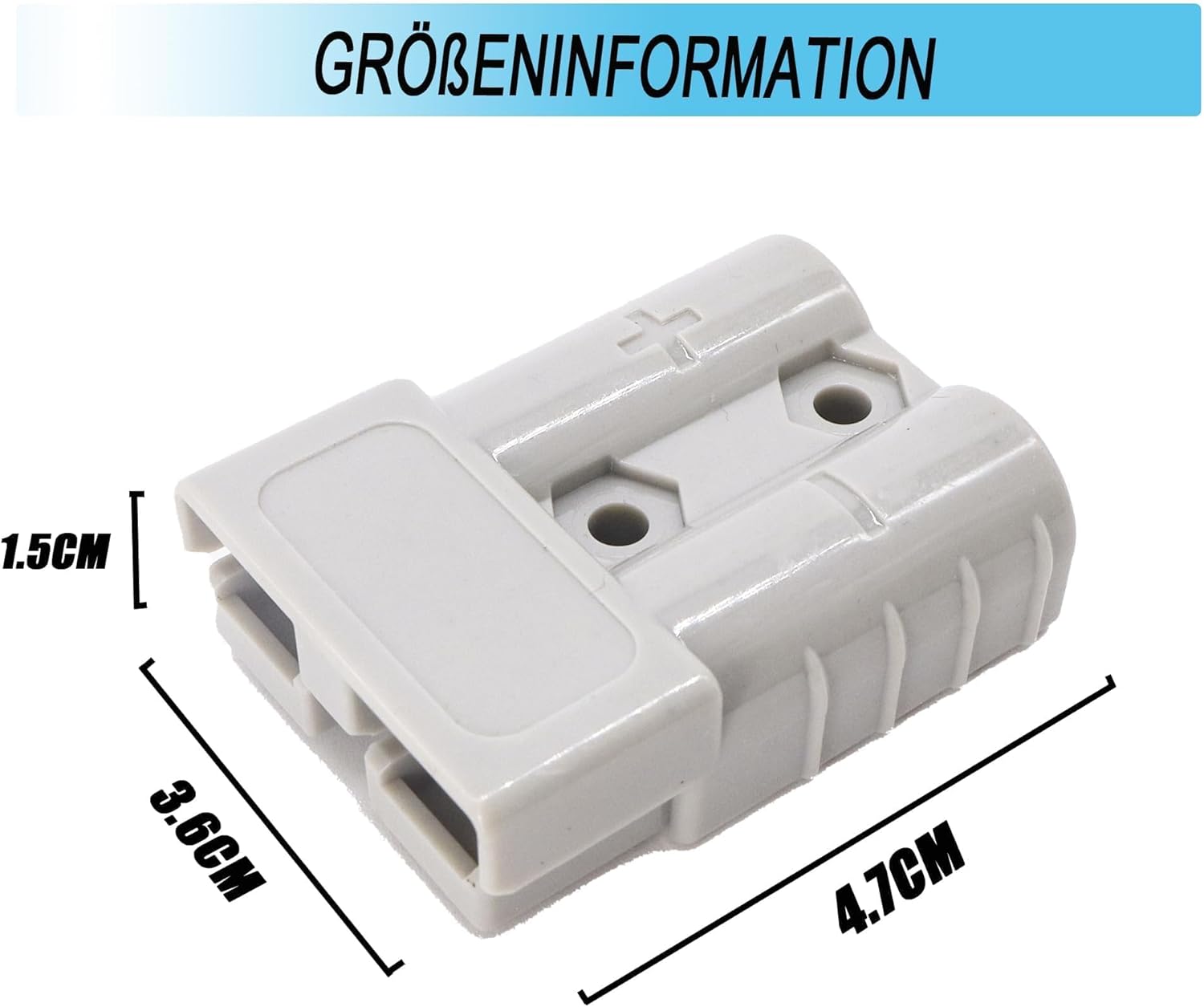 HISports Batterie Anschluss (2 Stück), 50A 12V Stecker, Batteriekabel, Schnellanschluss, Batterieanschlussstecker mit staubdichtem Stecker für Auto, Wohnmobil, Motorrad, Marine, Solaranlage