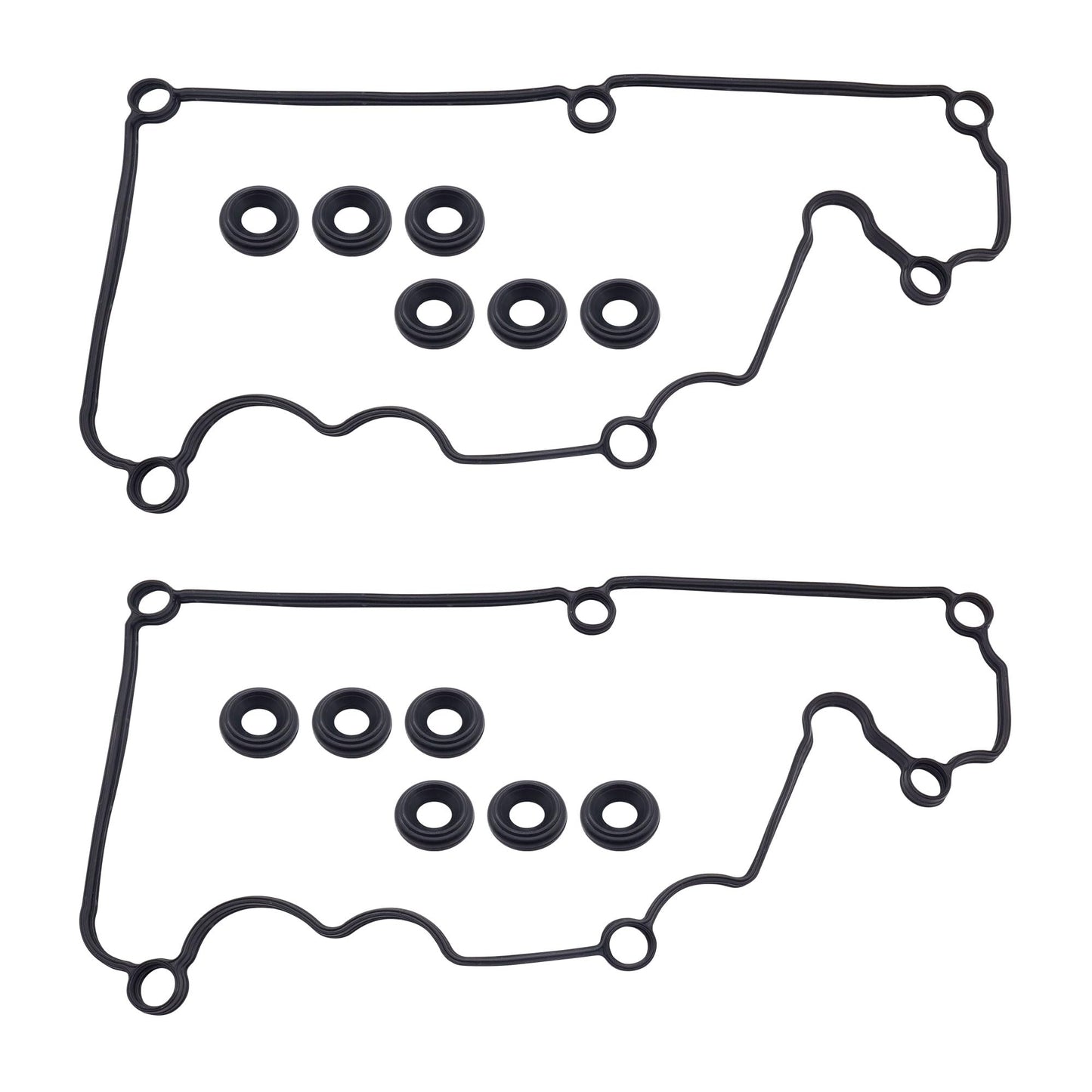 HiSport Valve Cover Gasket Set - Compatible with Ford 2005 2006 2007 2008 2009 2010 Mustang 4.0L - Replace VS50646R
