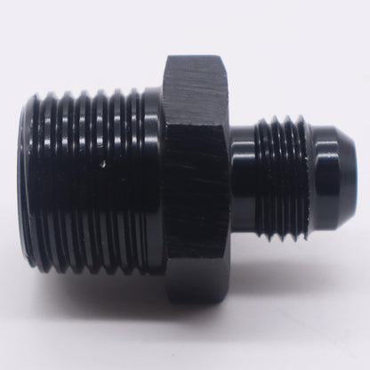 HiSport 6AN to 1/2 NPT Male Hose Fitting Adapter, Universal Aluminum Flare Male 6AN to 1/2'' NPT Union Fuel Oil Line Pipe Connector Black Anodized