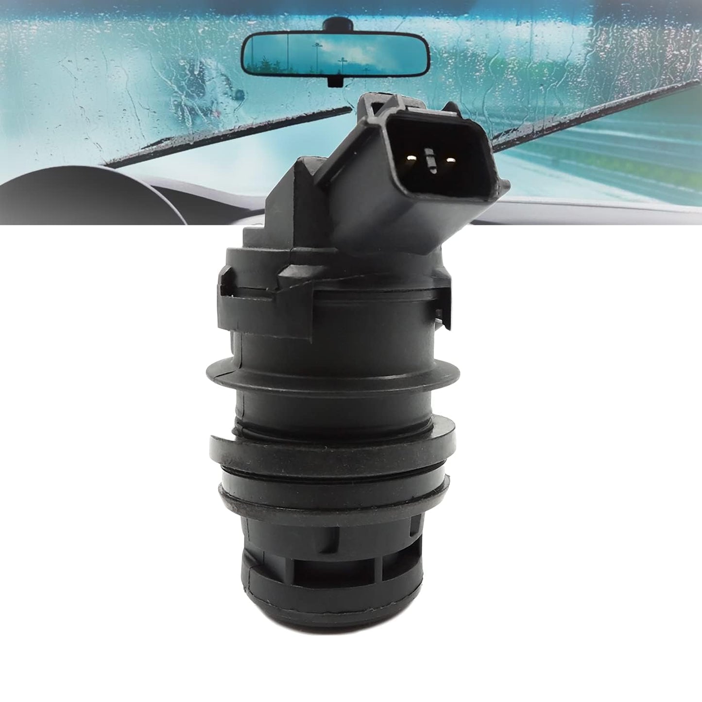 HiSport Front Windshield Washer Pump 11-612 Wiper Washer Fluid Pump is Compatible with Toyota 4Runner 2003-2019 Avalon Hybrid 2013-2019 Camry 2007-2017 Mirai 2016-2019 RAV4 2006-2014 Yaris iA 2018