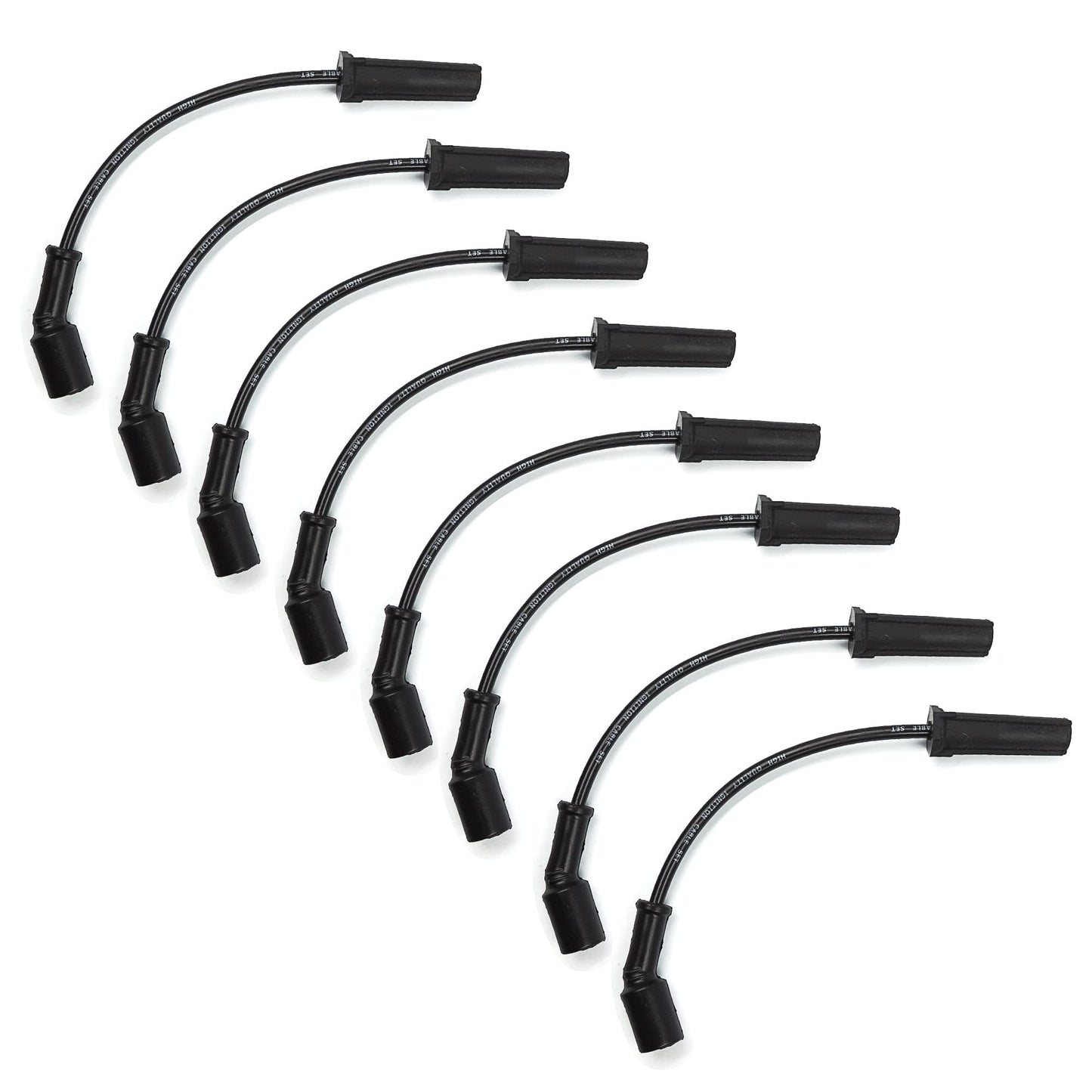 HiSport Spark Plug Wire Set 9748HH - Compatible with 1999-2012 Cadillac Escalade Chevy Silverado Suburban Tahoe GMC Sierra Yukon, Replaces 88862385 88862122 19351571