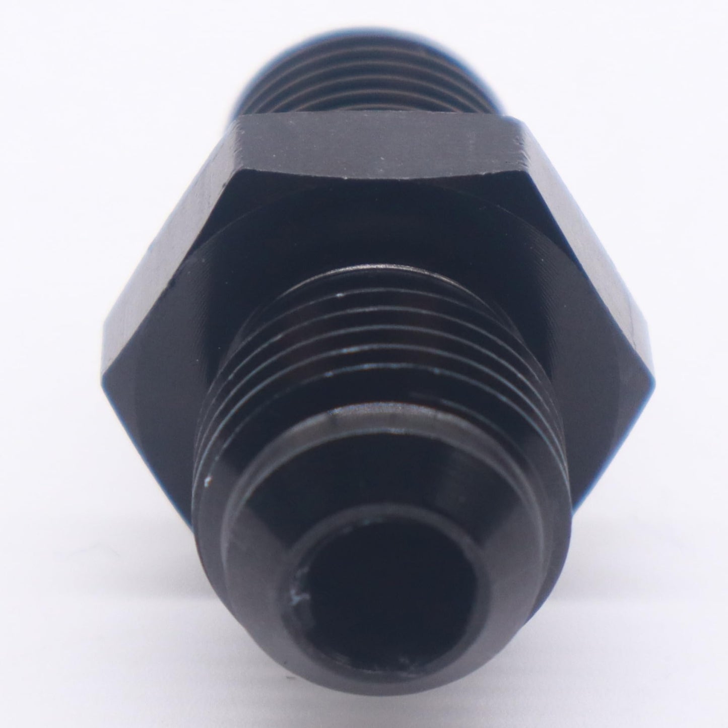 HiSport 6AN to 1/4 NPT Male Hose Fitting Adapter, Universal Aluminum Flare Male 6AN to 1/4'' NPT Union Fuel Oil Line Pipe Connector Black Anodized