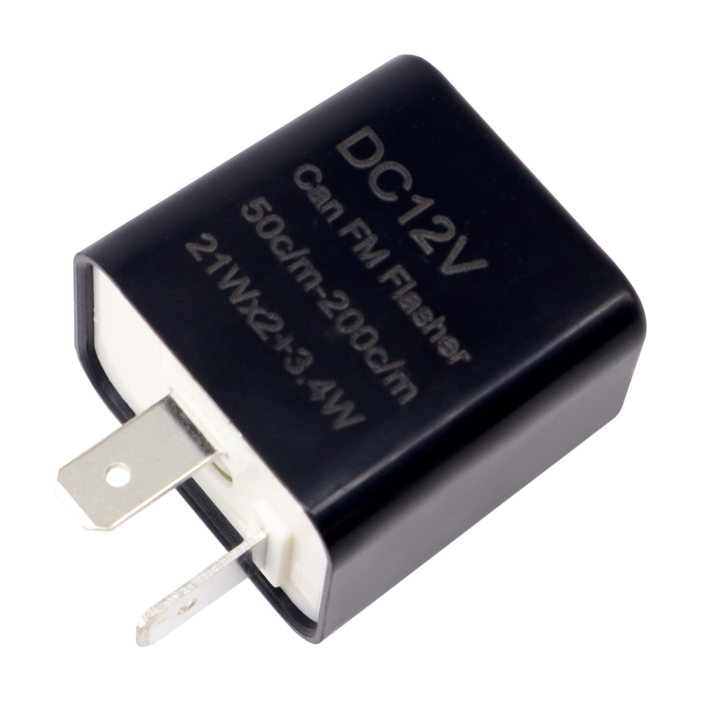 HiSport 12V 2 PIN Adjustable Electronic Flasher Relay Compatible with Honda Grom 125, Kawasaki ZX6R, 250R, Ninja 300, Z300, Black Blinker Relay Fix for LED Turn Signal Light Bulbs 1PCS