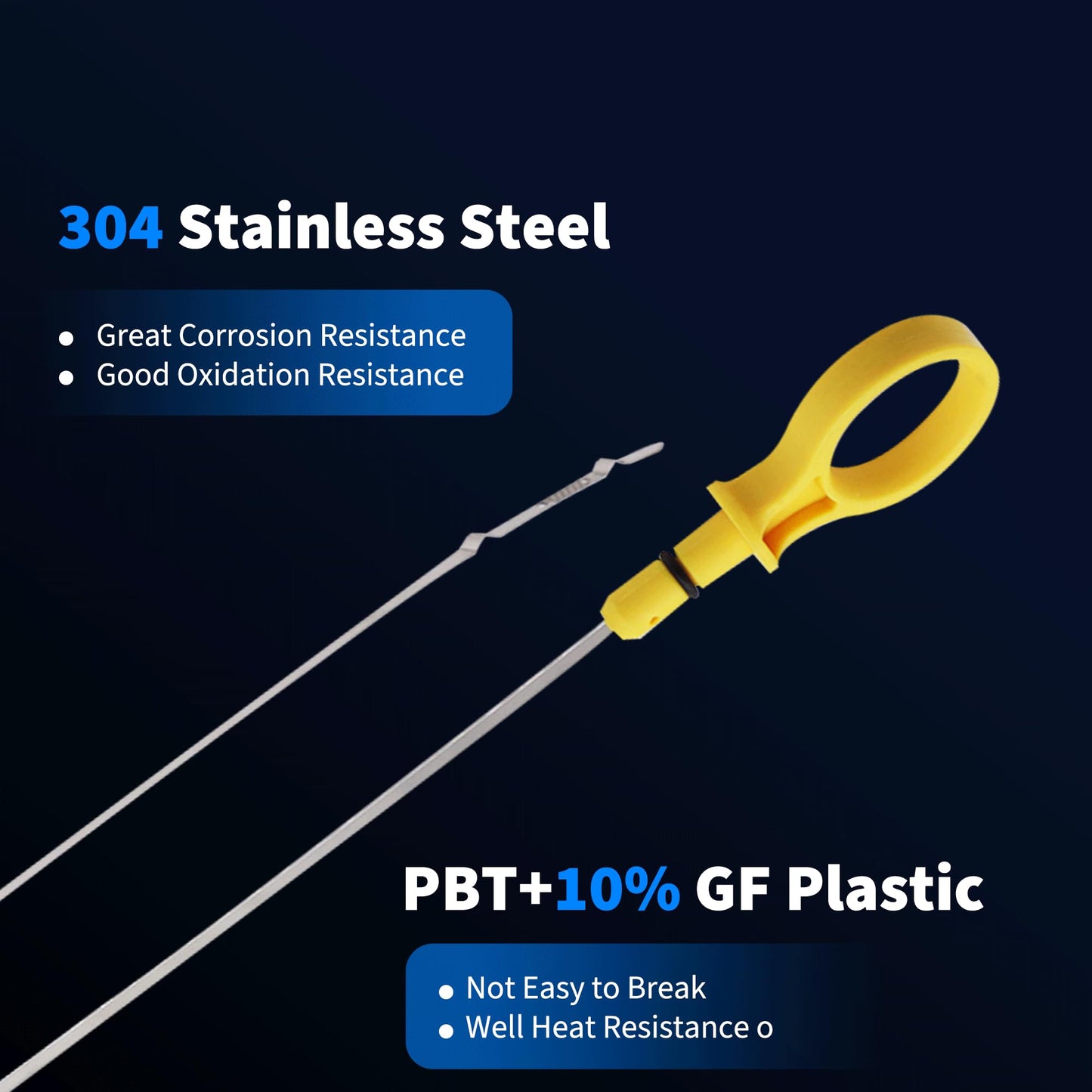 HiSport Engine Oil Dipstick Oil Level Dipstick - Compatible with Mazda CX-9 Ford Edge Explorer Lincoln Continental MKS MKT MKX MKZ Replaces CY01-10-450A