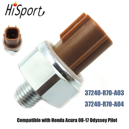 HiSport 37240-R70-A02 37240-R70-A03 37240-R70-A04 Oil Pressure Sensor Switch Compatible with 2008-2017 Accord 2012-2014 Crosstour 2008-2017 Odyssey 2009-2017 Pilot 2017-2017 Ridgeline