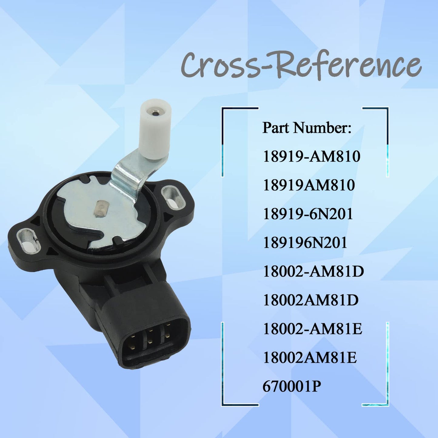 HiSport Throttle Accelerator Pedal Position Sensor - Compatible with Nissan 350Z Infiniti FX35 G35 2003-2008 Replace#18002AM81D 18002-AM81E 18919-AM810 18919-6N20