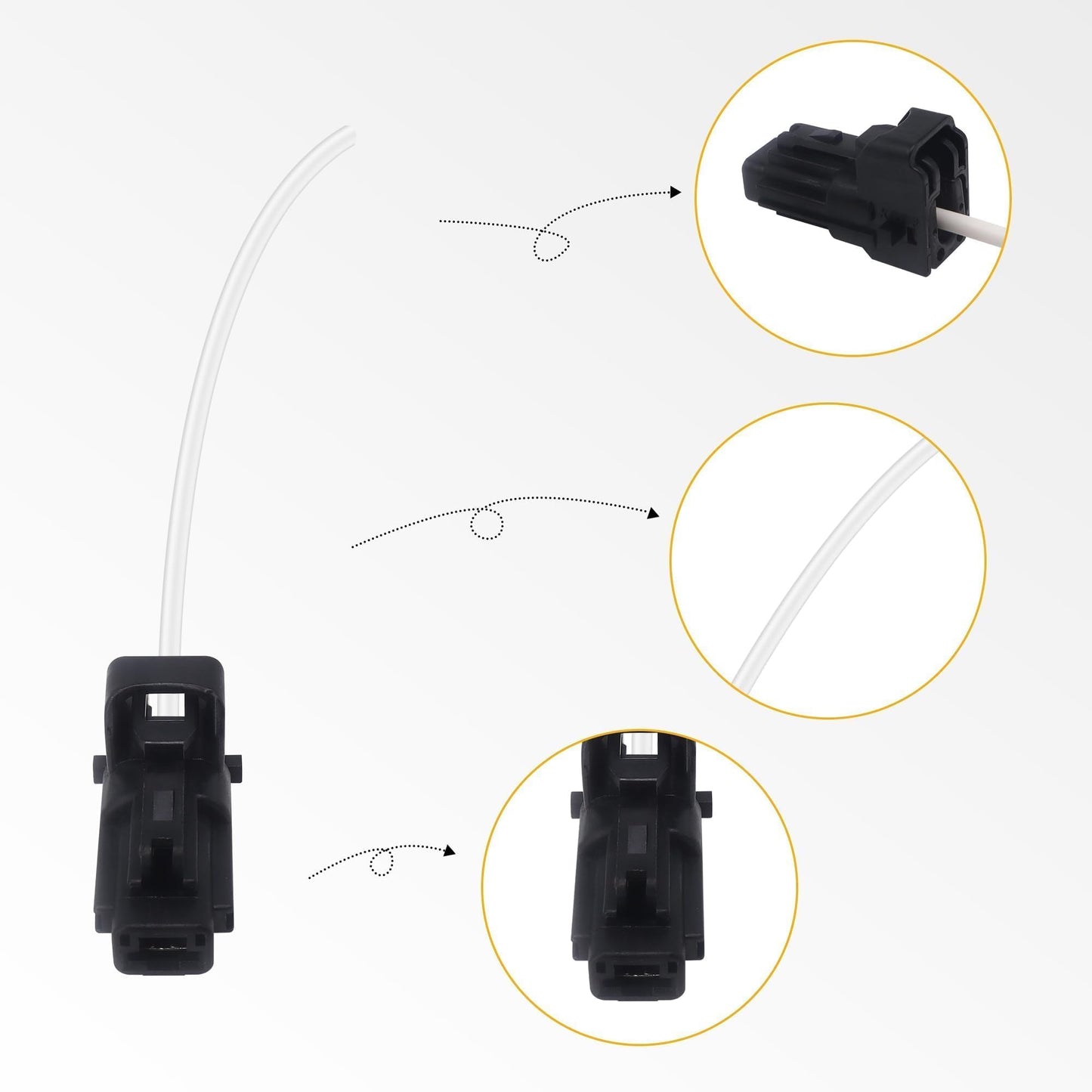 HiSport Starter Motor Solenoid Connector Compatible with Hyundai Accent Azera Elantra Entourage Equus Kona Santa Fe Sonata Tiburon Tucson Veloster Veracruz