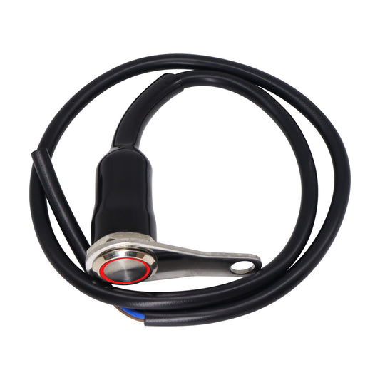 HiSport Universal Stainless Steel LED Motorcycle Switch ON-Off Handlebar Adjustable Mount Waterproof Switches Button DC 12V Fog Light (Red)