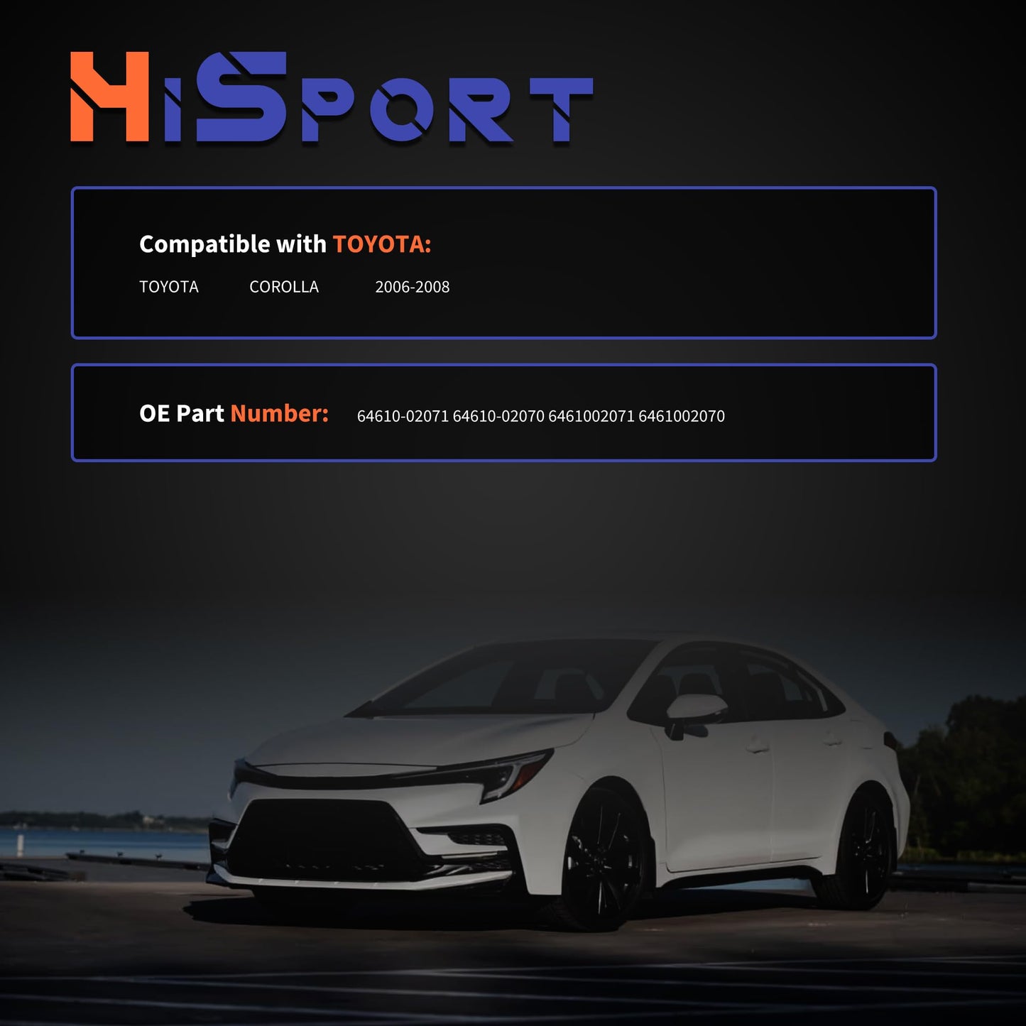 HiSport Liftgate Tailgate Lock Trunk Latch Actuator - Compatible with Toyota Corolla 2003 2004 2005 2006 2007 2008 1.8 L4 Replaces 64610-02071 64610-02070 6461002071 6461002070