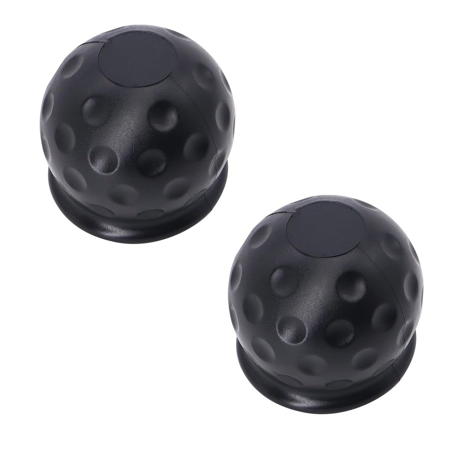 HiSport 2pcs Trailer Hitch Ball Cover,2 Inch Black Traction Ball Protector, Universal Dustproof and Waterproof 50mm Towing Ball Protective Cap Compatible with Trailers, RVS Trucks, Boats