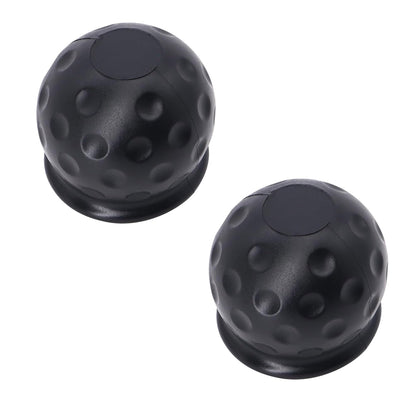 HiSport 2pcs Trailer Hitch Ball Cover,2 Inch Black Traction Ball Protector, Universal Dustproof and Waterproof 50mm Towing Ball Protective Cap Compatible with Trailers, RVS Trucks, Boats