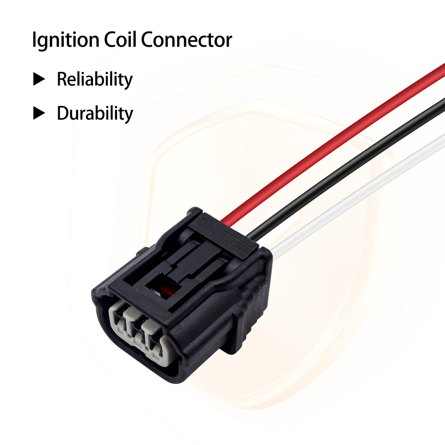 HiSport L4 Ignition Coil Connector Harness Replacement for Honda and Acura 2009-2019,4PCS