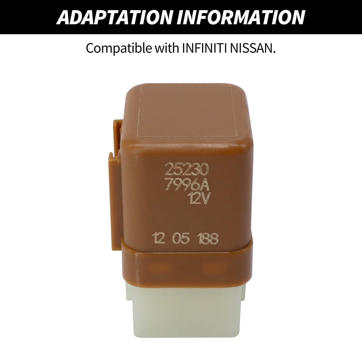 HiSport Relay 25230-7996A 6 Pins 12V Automotive Headlight Fan Relay Compatible with Nissan Infiniti Replacement for 25230-79963 25230-799