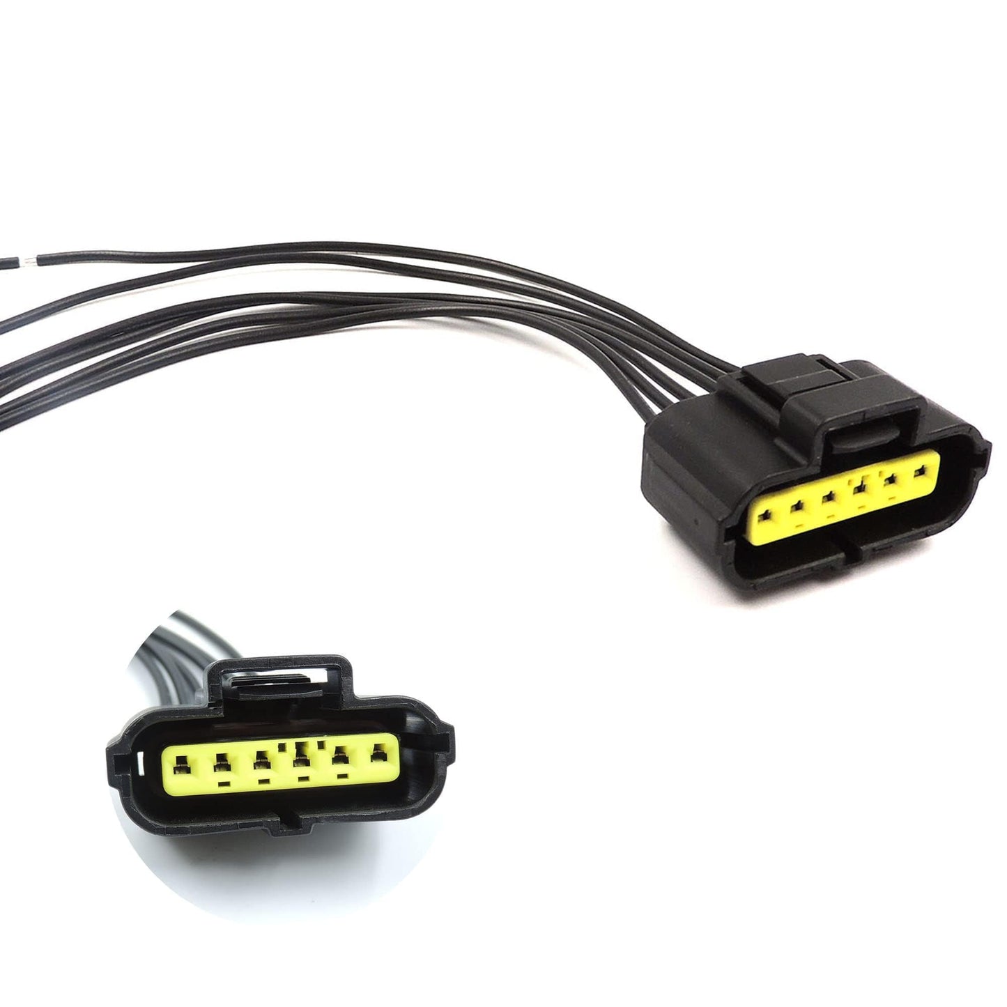 HiSport WPT1091 Mass Air Flow (MAF) Sensor Connector Compatible with Ford Crown Victoria E-150 E-250 E-350 Escape Explorer Mustang Focus Ranger Taurus, Lincoln Aviator Navigator, Mercury Cougar Sable