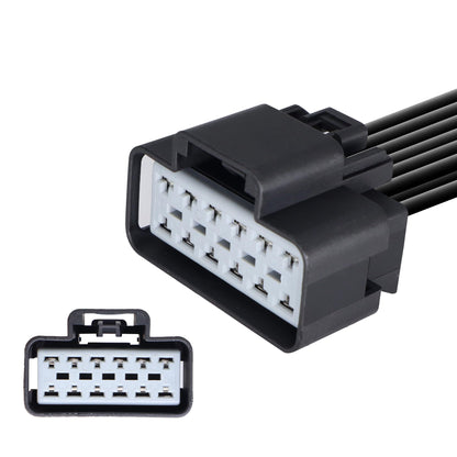 HiSport WPT928 Wiring Kit Heated/Cooled Seat Module Connector Wire Assembly Replacement for Ford F150 F250 Explorer Mustang Fusion 2013-2019,Compatible with Lincoln MKS Mercury Milan 12 Leads Harness